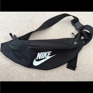 Nike Black Belt Bag with White Logo